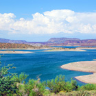 blue waters of pleasant lake arizona