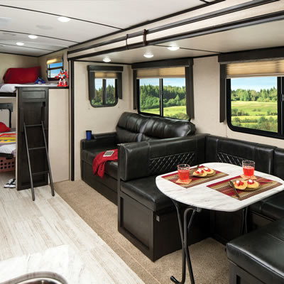 The exterior of the inner cabin of the Northern Spirit Ultra-Lite from RV Care Network Inc.