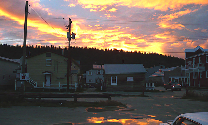 buildings during a sunset