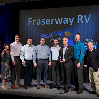 Fraserway RV employees receive the coveted 