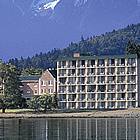 buildings on the waterfront in Harrison Hot Springs BC