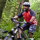 Person riding a bike on the trails in Maple Ridge and Pitt Meadows, BC.