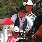 cowboy riding a bucking horse in Medicine Hat