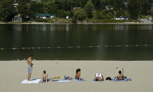 people lounging on the beach