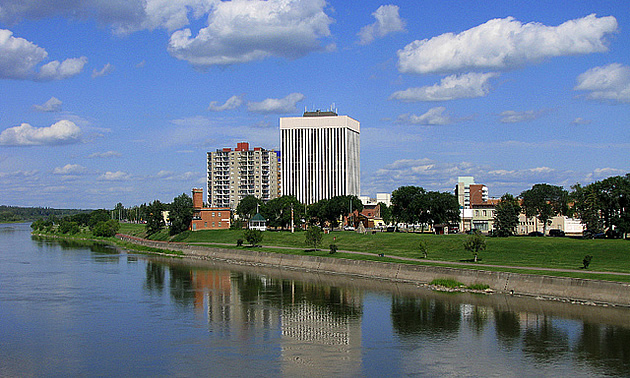 skyline of Prince Albert in Saskatchewan