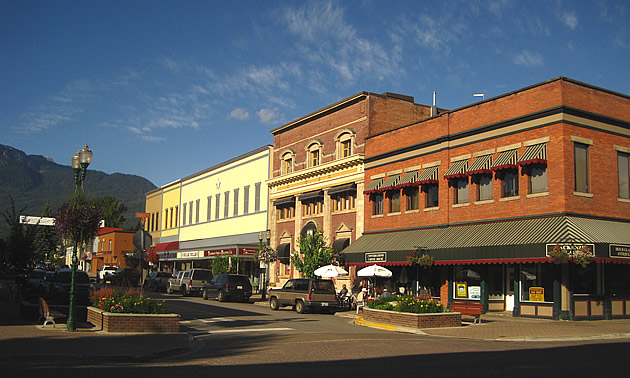 city centre of Revelstoke, BC