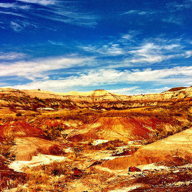 The Alberta badlands are a unique geological feature near Drumheller, Alberta.

Photo by Kerry Shellborn