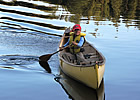 person in a canoe