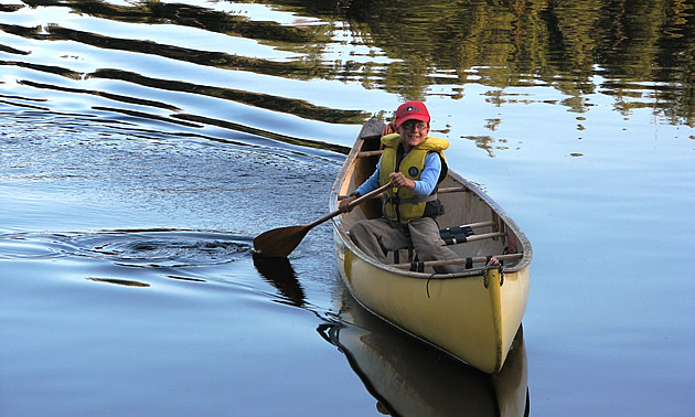 person in a canoe