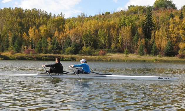 people canoeing in Vermilion, Alberta