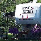 campers under some trees in Yorkton, Saskatchewan